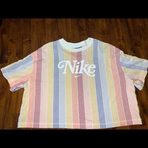 Womens Nike striped xl crop top